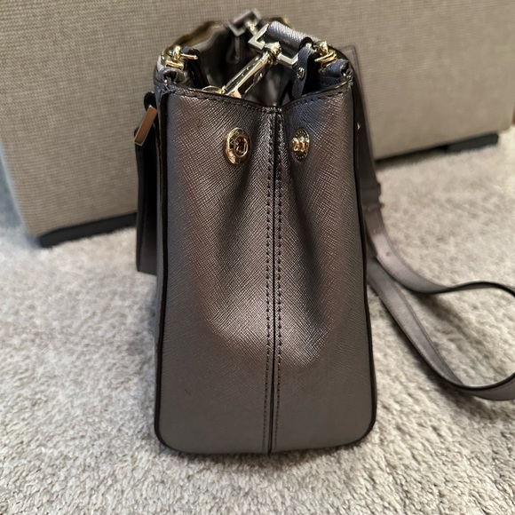 Kate Spade ♠️ Newbury Lane Small Loden Satchel - Metallic Grey - Picture 8 of 16